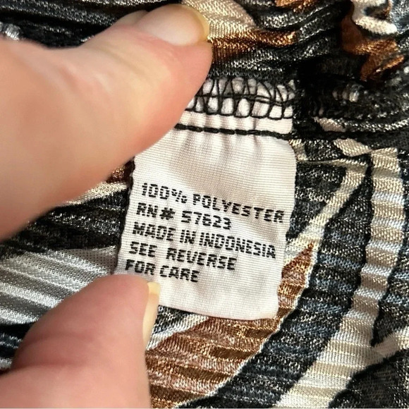 Women’s 2X Top Colorful Accordion Pleat Retro Print Jewel Boho Artsy‎ Coquette - Picture 10 of 11